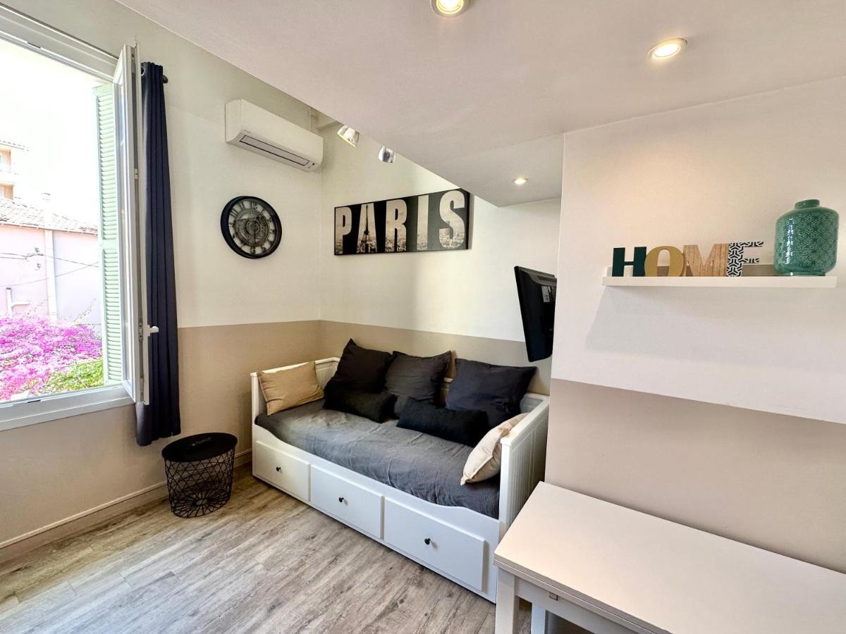 Studio Avec Clim A 100M Plage - 15Min Centre Ville Niza Exterior foto